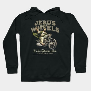 Eternal Motorcycle Road Tripping - Jesus Take the Wheels Hoodie